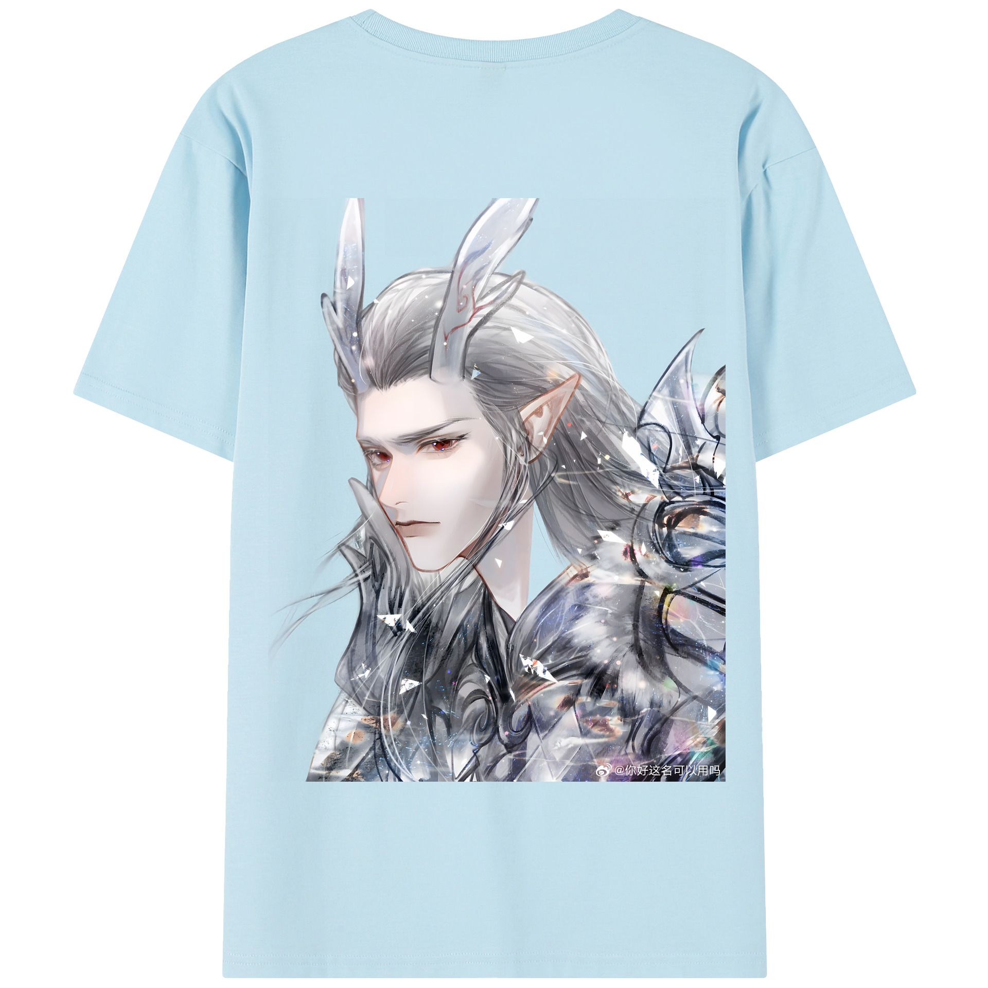 （画像用） Ne Zha 2 ナタ 魔童の大暴れ 綿100％半袖Tシャツ（背面プリント）